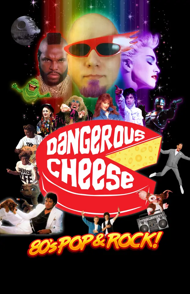 Blank Dangerous Cheese poster template for promoter event details