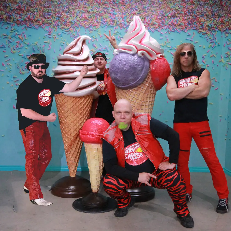 Dangerous Cheese square ice cream promo image without logo