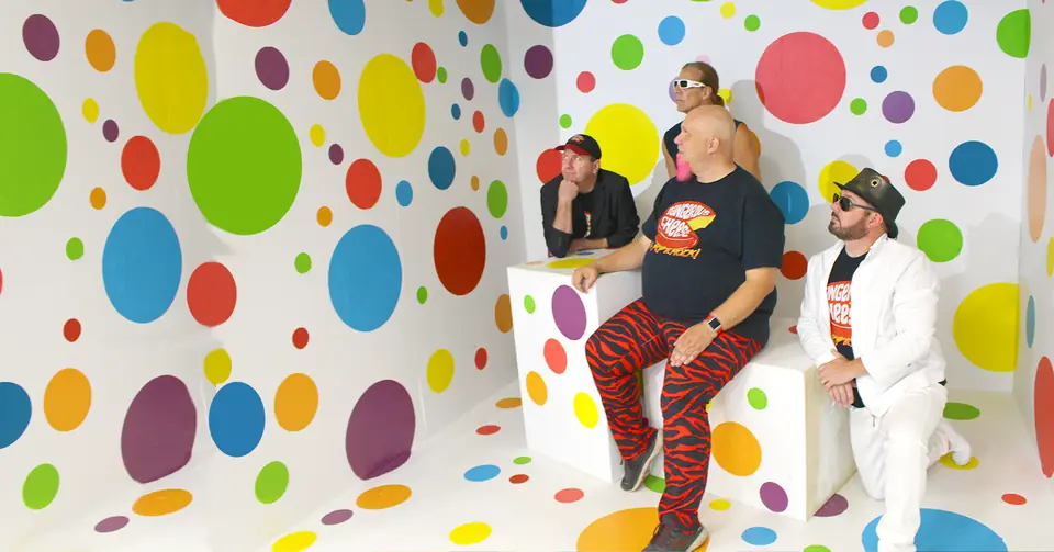 Dangerous Cheese EPK promo shot with polka dot backdrop