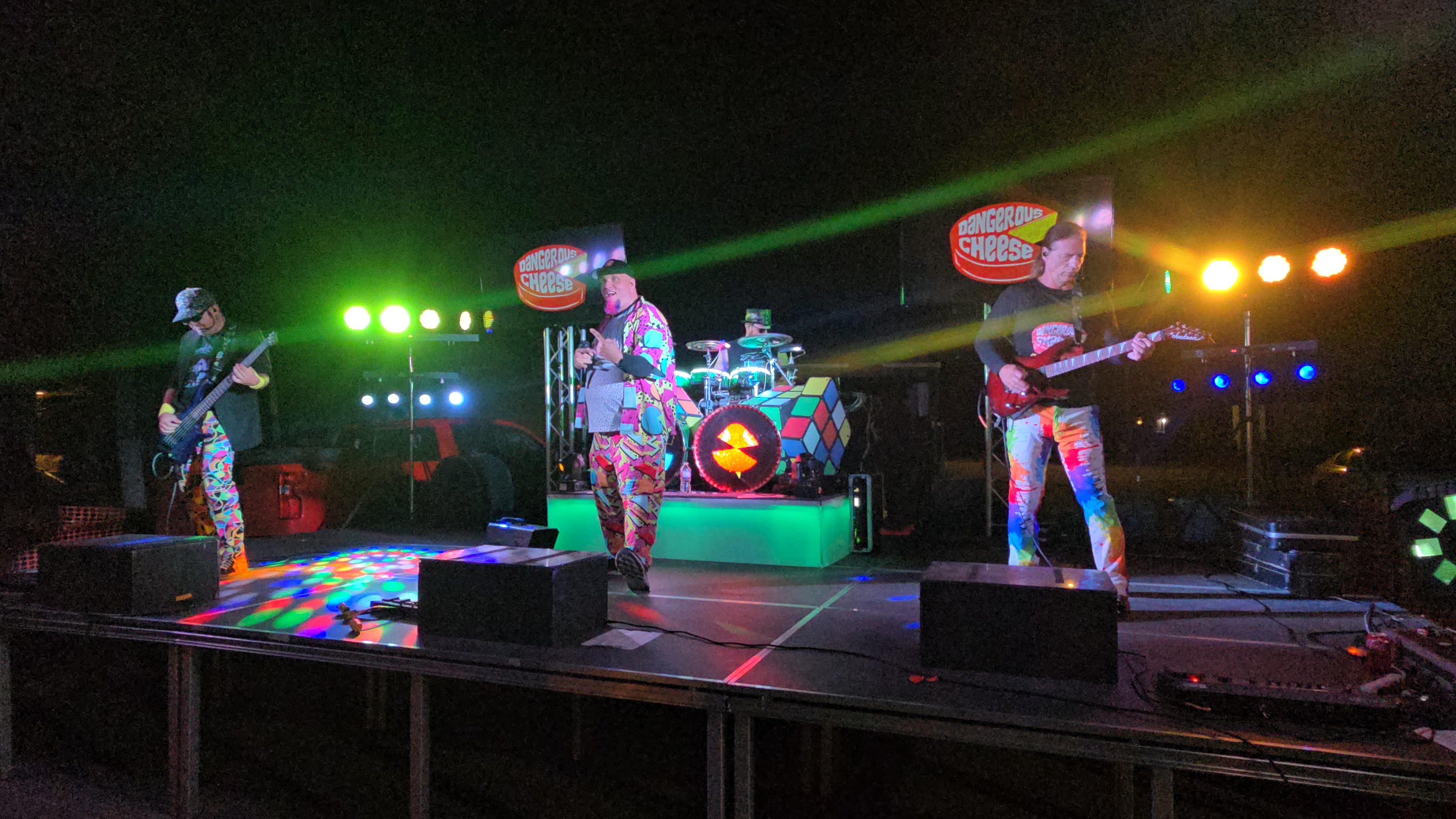 Dangerous Cheese performing outside at a street festival in Whitewood, Saskatchewan