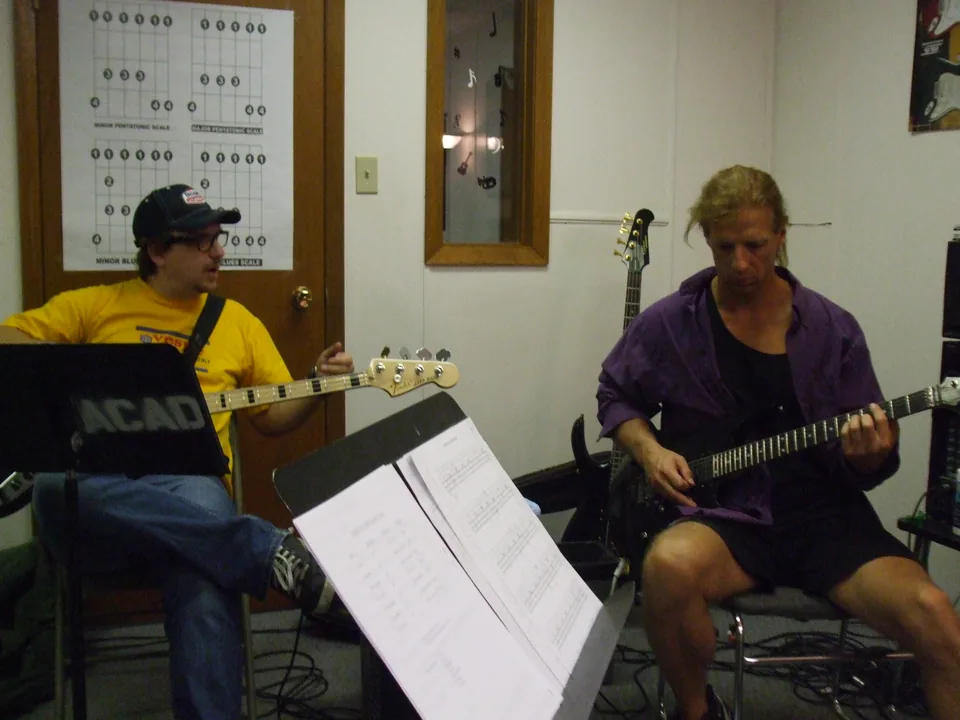 Matrimony -N- Cheese rehearsing songs in September 2008